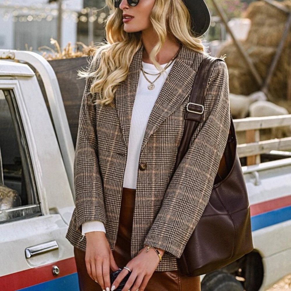Shein Houndsooth Blazer